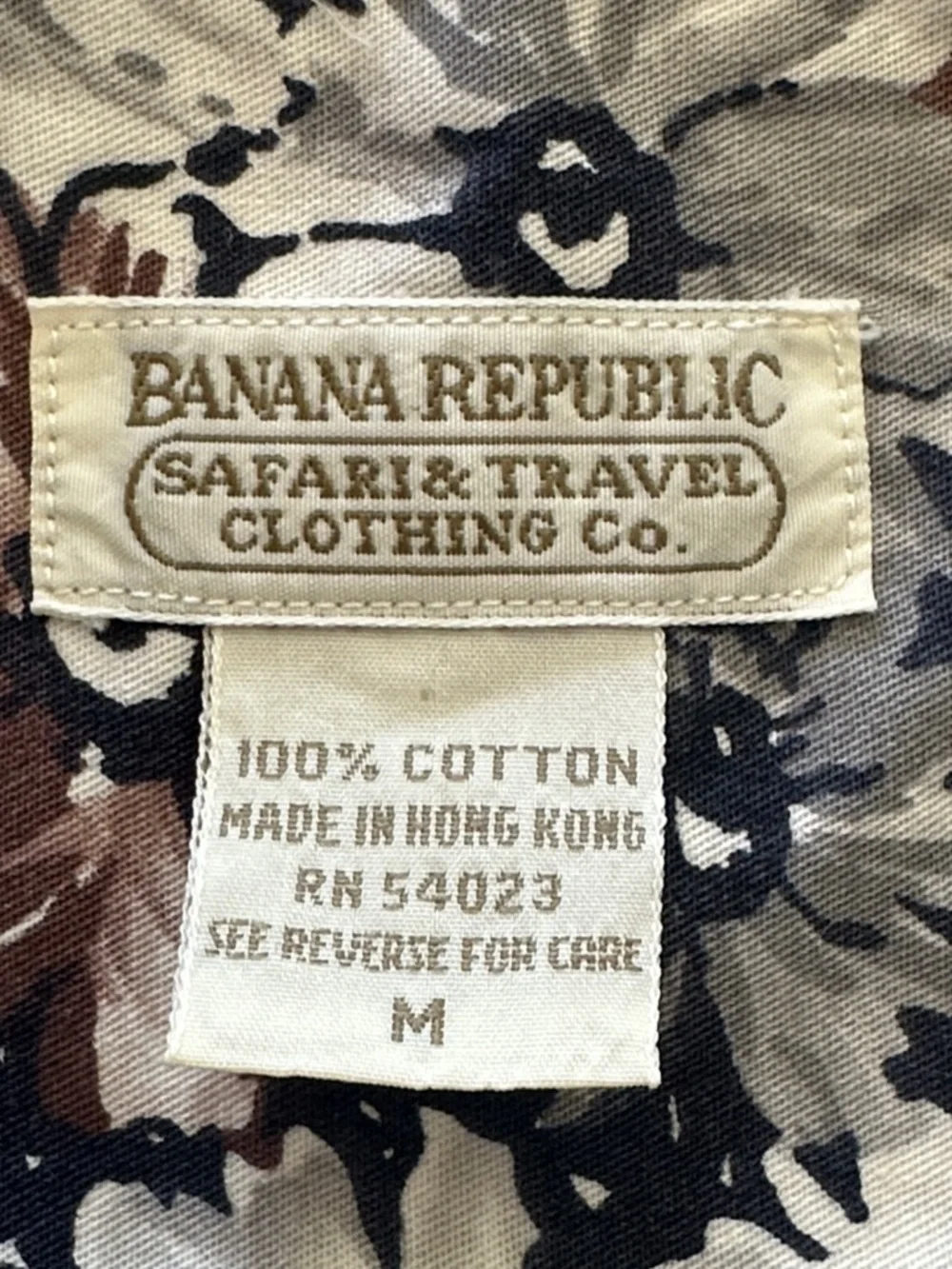 Banana Republic Safari & Travel Clothing Vintage Floral Button Up Shirt